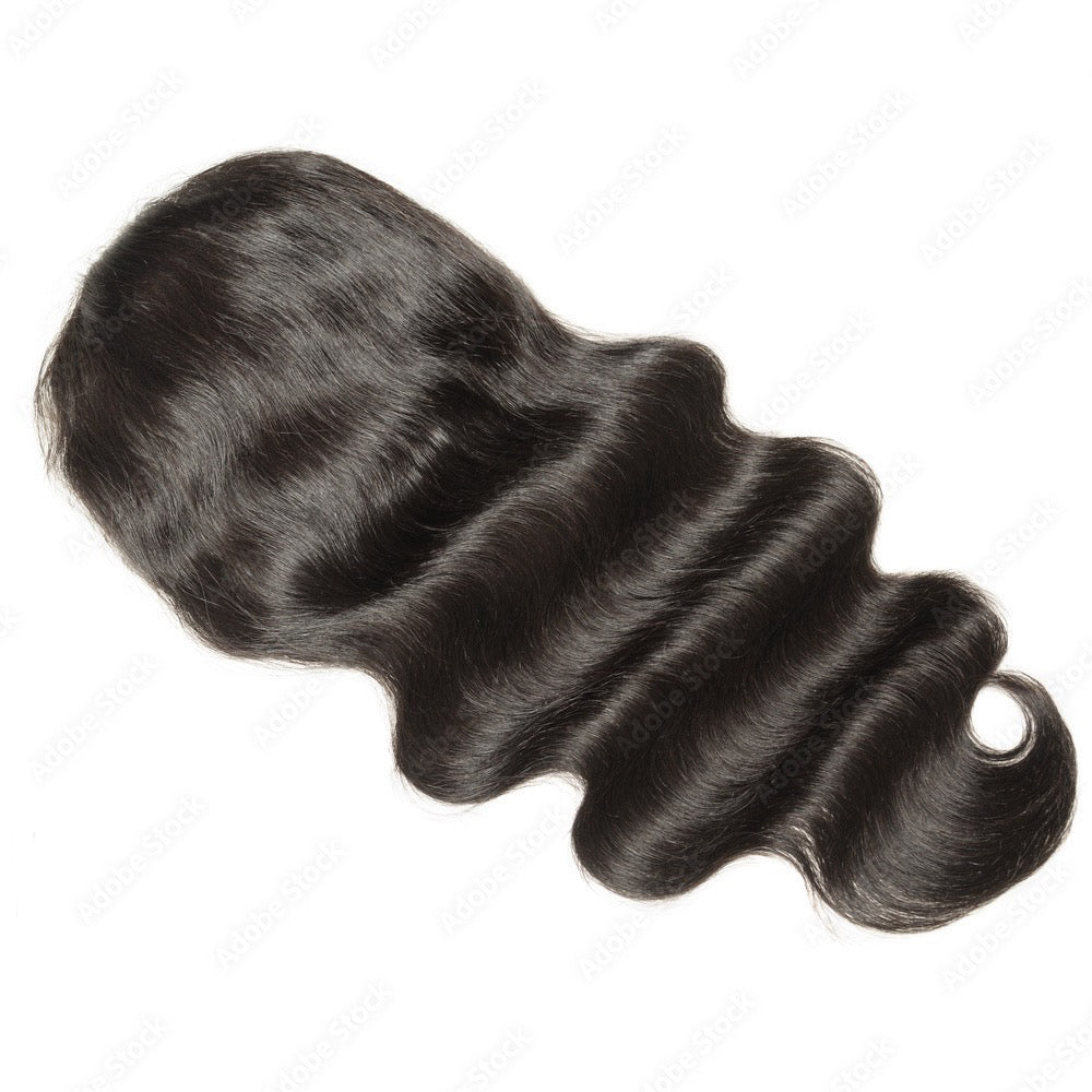 HD BLACK BODY WAVE FULL LACE FRONTAL WIG