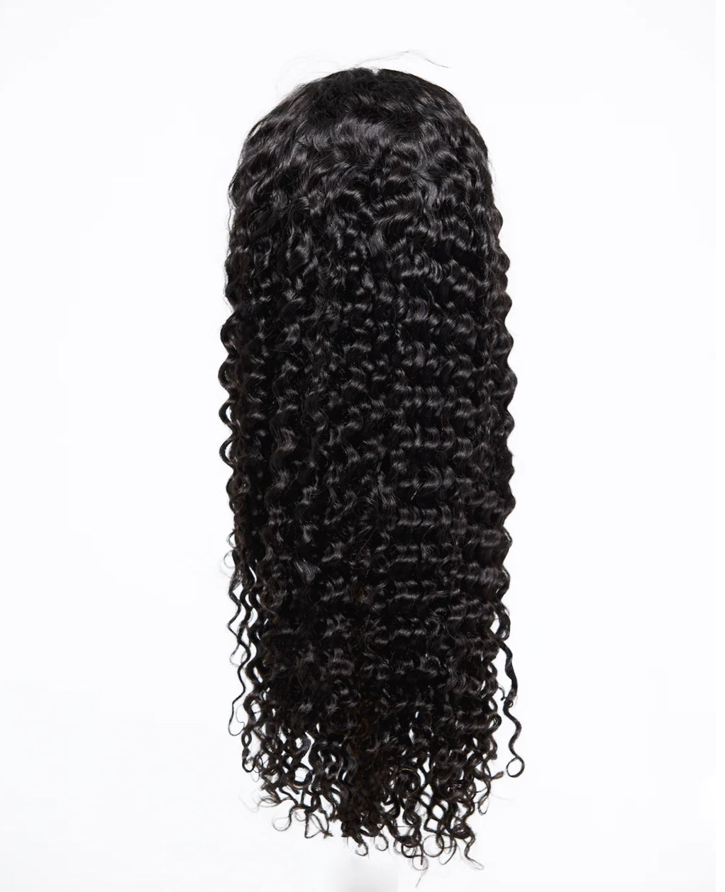 HD BLACK DEEP CURLY FULL LACE FRONTAL WIG